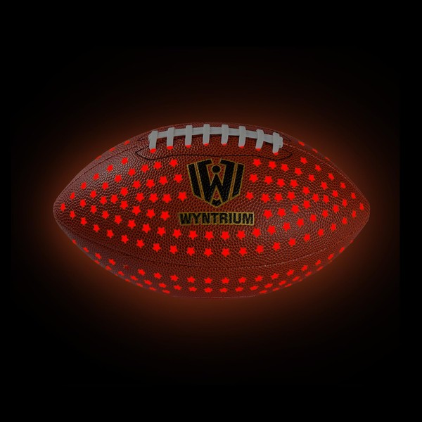 WYNTRIUM Glow in The Dark Football,Light Up LED Ball,LED PU