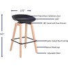 Lorell, LLR68563, Modern Low-Back Stool, 1 Each, Black