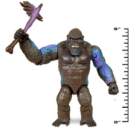 Monsterverse Godzilla vs Kong 6 Inch Hong Kong Movie Collectable Battle Kong Highly Detailed and Uniquely Sculpted Action Figure with Battle Axe, Suitable for Ages 4 Years+