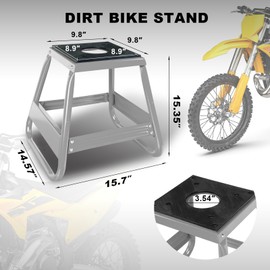 Motorcycle Stand Lift Dirt Bike Stand, Universal Panel Dirtbike Stand Jack Fit for Yamaha, for Honda and Suitable for Kawasaki, 1000LBS Capacity Removable Maintenance Motocross Stand Silver
