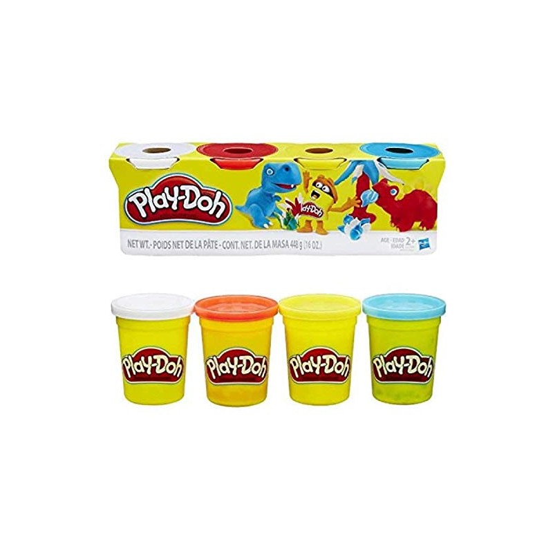New 2015 Play-Doh 4X Tub Pack Classic Colours / Age