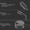 Luz de lectura LED de 3W de LEDMOMO, lámpara de