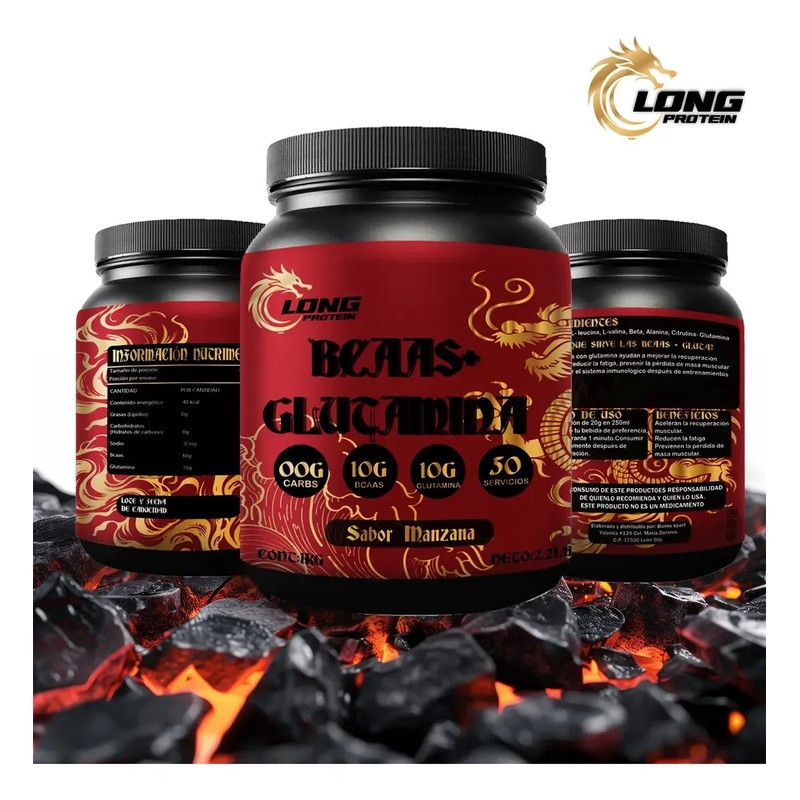 Aminoacidos Bcaas Gluta En Polvo Long 1kg Prentreno Varios