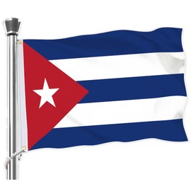 Cuba Flag,Big 3x5 FT Cuban Flag,36x60 Inch Large Digitial Double-Printed Durable 75D Thick Polyester Decorations with 2 Brass Grommet