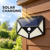 100-LED Solar Motion Sensor Wall Lights, 270° Wide Angle, 1/2/4/6-Pack