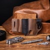 LIONCHIEF Genuine Leather Multitool Sheath for Belt, EDC Pocket Organizer