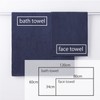 Hydrogin Chitan 61-5019251 Basic Bath Towels, Set of 2, Navy,