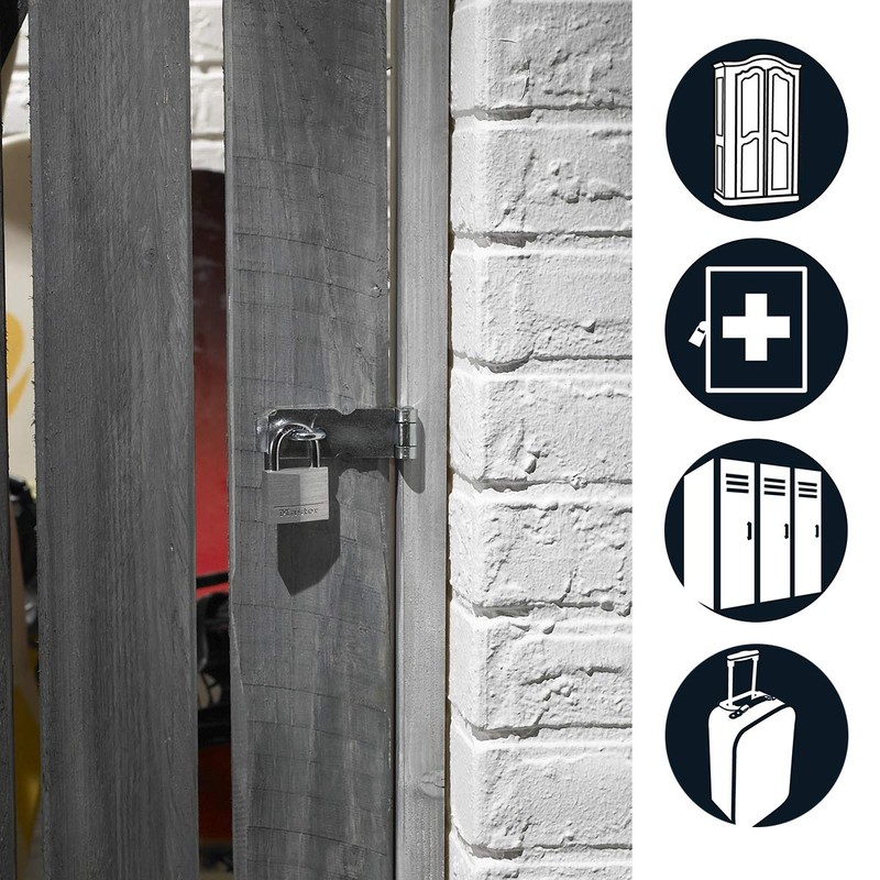Master Lock 9140EURD Key Padlock in Aluminium, Grey, 4 x