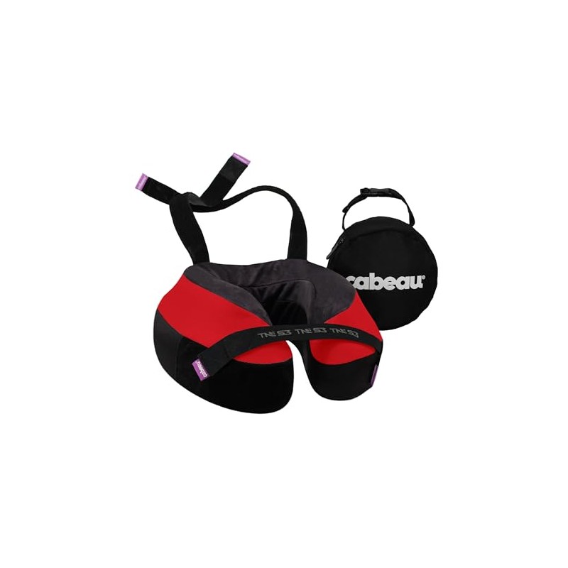 Cabeau The Neck's Evolution S3 Neck Pillow, Red/Black