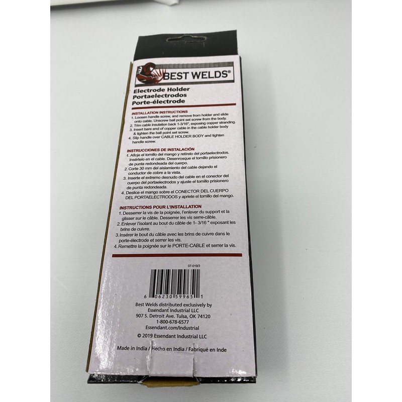 BEST WELDS 900-AF-25 - Lever Designed Electrode Holder, 250 A,