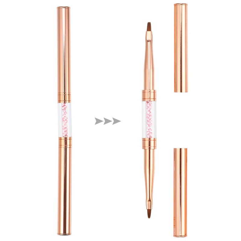 VOCOSTE Nail Art Brush, Nail Brush, Double Headed Crystal Handle,