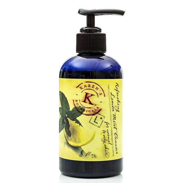 Karen's Botanicals Refreshing Lemon Mint Cleanser 4 Oz, Reduces Oiliness