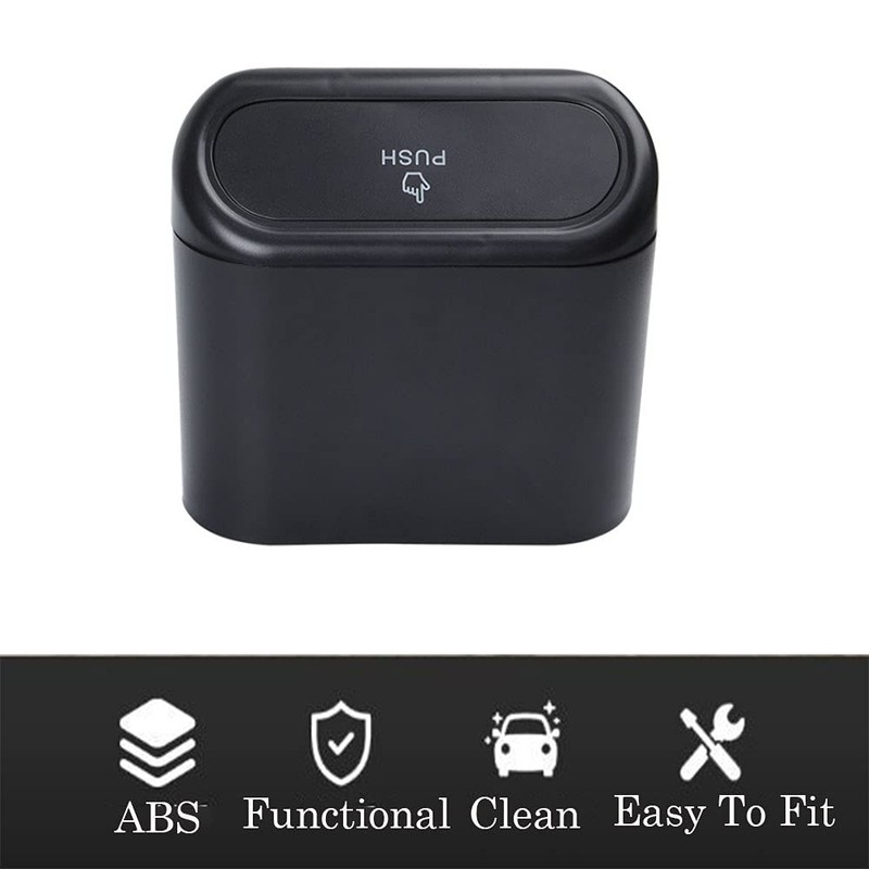 Riloer Mini Waterproof Car Bin with Black Lid Car Home