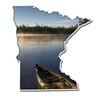 GT Graphics Minnesota Peaceful Lake Canoe - 8" Vinyl Sticker - for Car Laptop I-Pad - Waterproof Decal