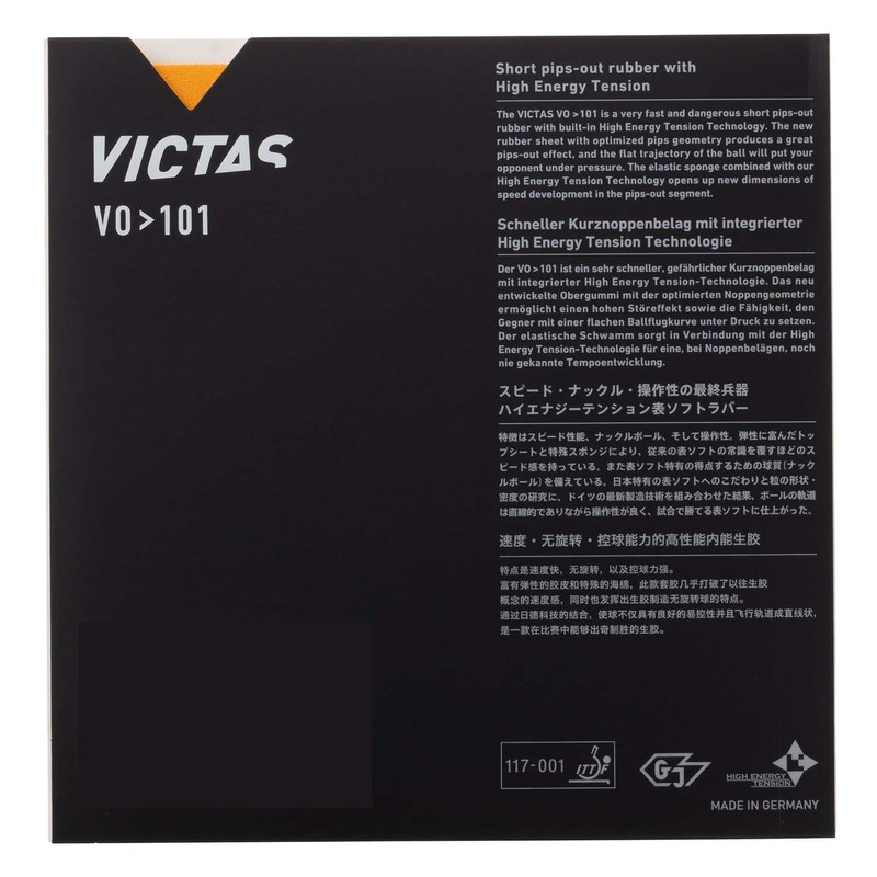 TSP Table Tennis Rubber VO>101 020202 0040 2.0