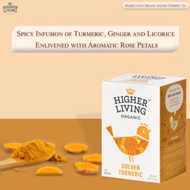 HIGHER LIVING Organic Golden Turmeric Tea, 15 CT