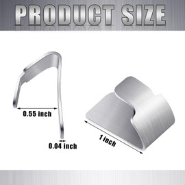 8 Pcs Metal Shelf Bracket Clips Compatible with IKEA Fabrikor # 114594 Bookcase Shelf Bracket Glass Door Galvanized Steel Silver