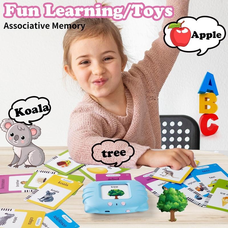 Bilingual English & Spanish Interactive Talking Flash Cards Learning Toy