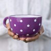 City to Cottage Purple and White Polka Dot Spotty Designer