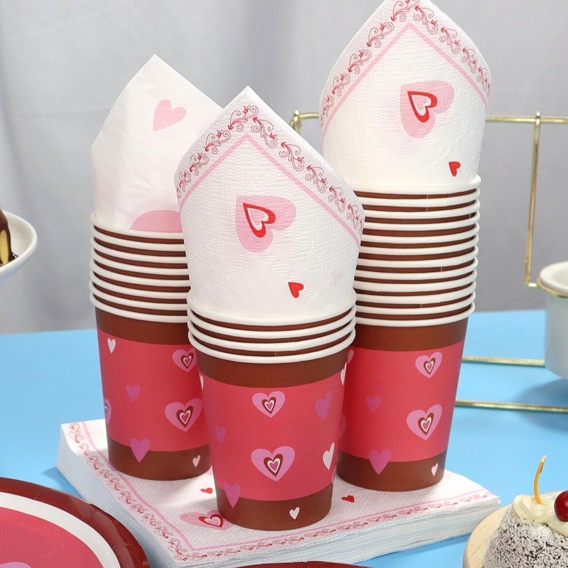 Pandecor - Servilletas desechables para el día de San Valentín,