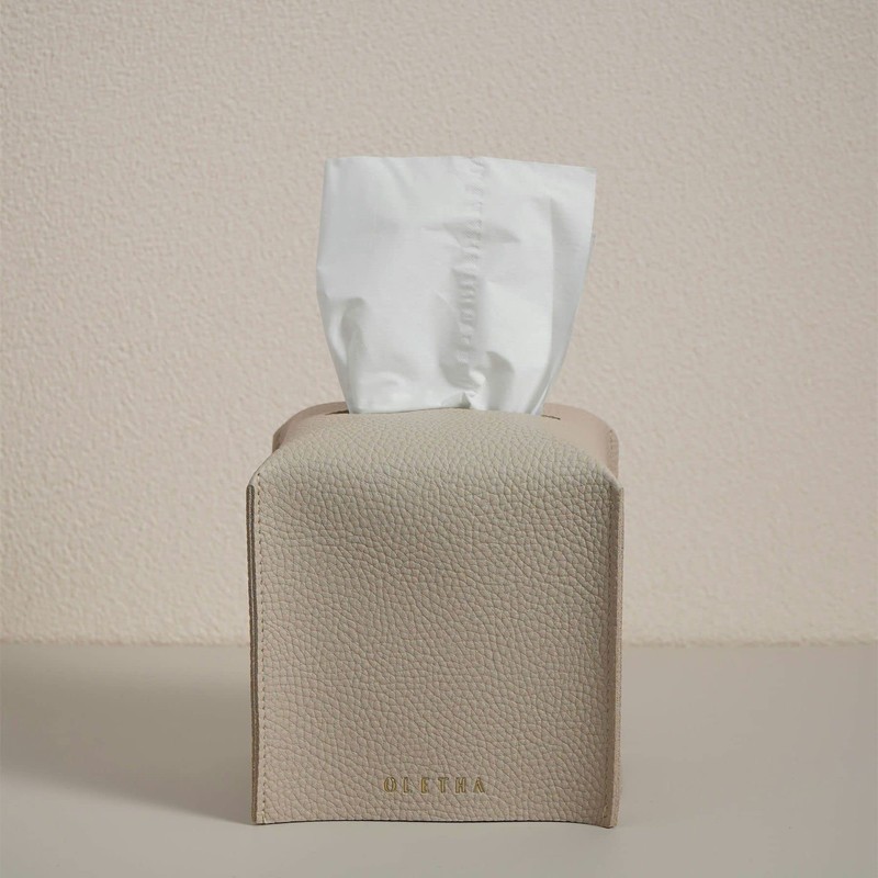 OLETHA Aesthetic Square Tissue Box Cover, Tissues Cube Box Holder,