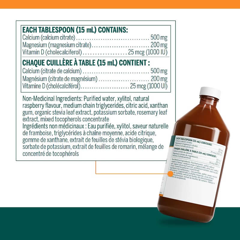 Genestra Brands - Cal Mag Raspberry Liquid - Calcium and