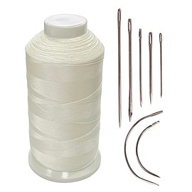 Haobase Bonded Nylon Sewing Thread 1500 Yard T70#69 for Leather, Bag, Shoes, Canvas, Upholstery with Sewing Needles Kit