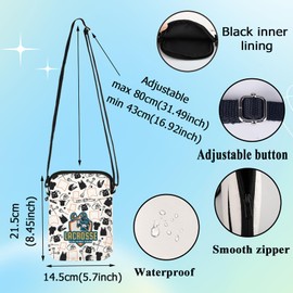 G2TUP Funny Lacrosse Crossbody Bag Lacrosse Lover Gift Lacrosse Is My Favorite Season Adjustable Strap Bag Lacrosse Merch, Lacrosse is My Cb