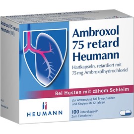 Ambroxol 75 Heumann, mucus remover for stuck cough with tough phlegm, 100 prolonged-release capsules