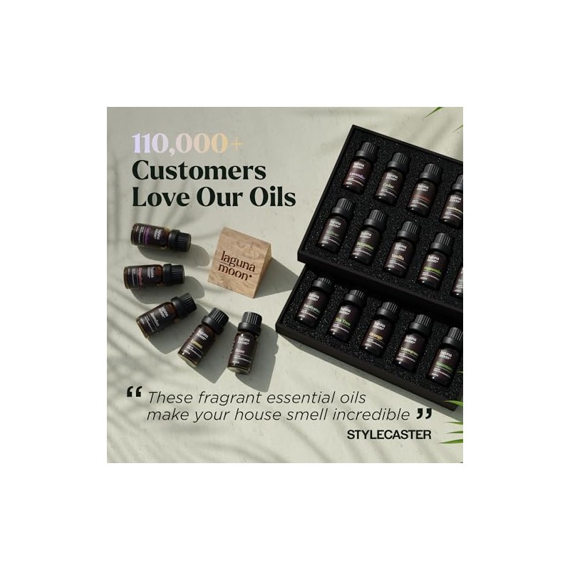 Lagunamoon Premium Essential Oils Set,Top 20 Pure Natural Aromatherapy Oils