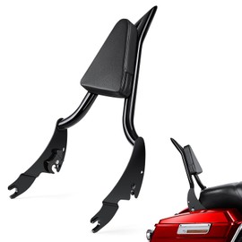 Benlari Sissy Bar Backrest, 26" Integrated Passenger Backrest, Quick Release Detachable Sissy Bar Fit for Harley Davidson Touring Street Glide Road Glide Road King Electra Glide 2009-2024, Black
