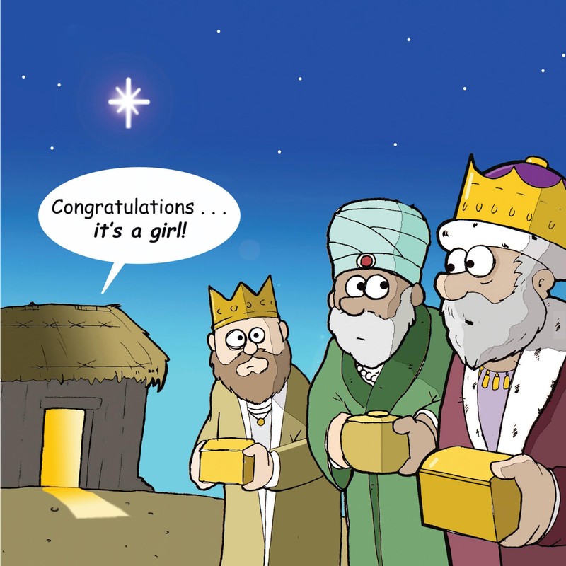 Twizler Lustige Weihnachtskarten, 6-3 Stück Weise Männer Design – 6