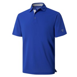 M MAELREG Mens Pique Polo Shirts Short Sleeve Performance Moisture Wicking Quick Dry Casual Golf Shirts for Men Cobalt