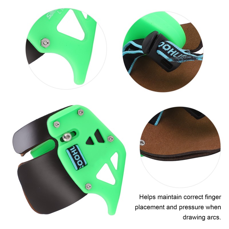Archery Finger Tab Shooting Tabs Double Layer Leather Tabs Guard