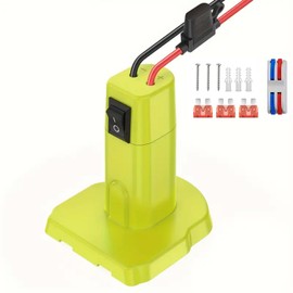 Power Wheel Battery Adapter for Ryobi 18V ONE+ Batteries, Battery Converter with 12AWG Wire, Fuses Holder, 30A Fuses, Wire Terminals Kit for DIY Kids Toys Cars Camping (DIY Y)