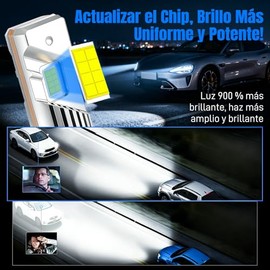 Focos LED H7 para Auto, 6000K Luz Blanca 900% Brillo 40000LM 350W Luces H7 LED Alta y Baja para Kit De Conversión de Faros Delanteros con Plug & Play 