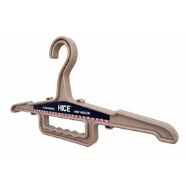 HICE Heavy Duty Clothes Hanger (Set of 2)| 150 lb Weight Capacity | High-Impact Resin for Tactical Gear, Plate Carriers, Bulletproof Vests, Scuba BCDs, Coats, Uniforms, Clothing | Durable Design (Tan)