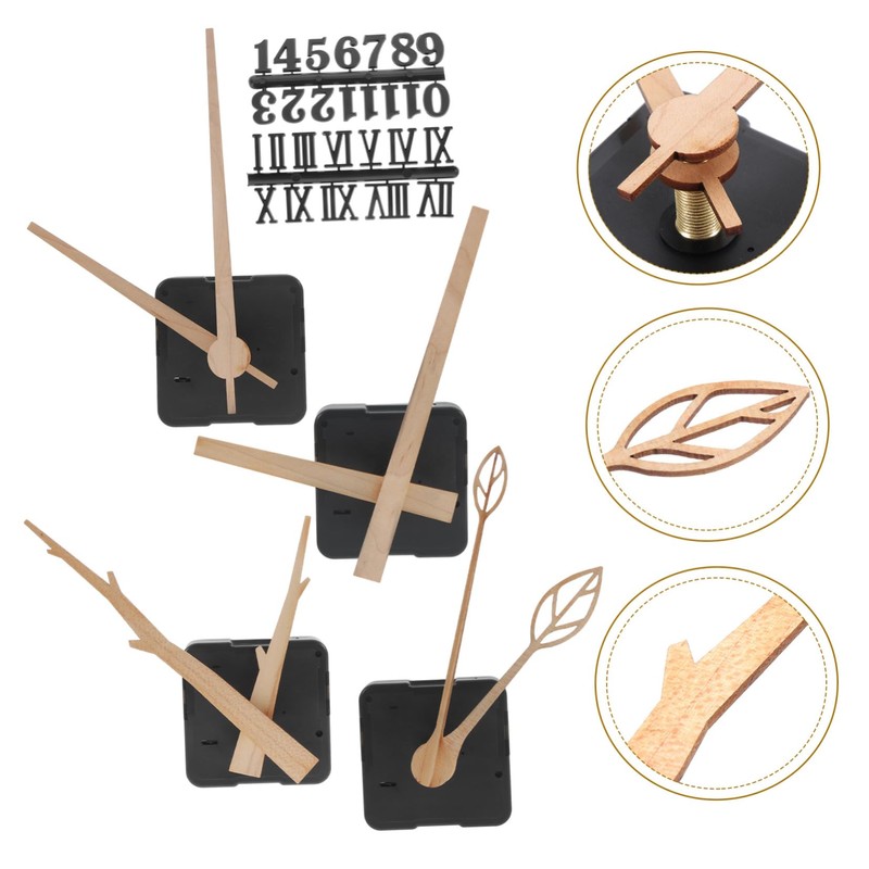 COHEALI 4 Sets DIY Wall Clock Movement Kit of Replacement