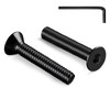 Wavanta 10Pcs M6 Bolts, M6 X 50mm Black Countersunk Bolts