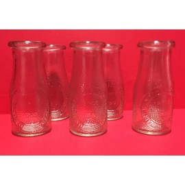 Farm Dairy Milk By Heritage Company Since 1810 Milk Bottles, Vase  Lot of 6, New