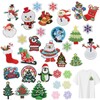 Bekecidi 34 Pcs Christmas Iron on Patches, Xmas Tree Snowflakes