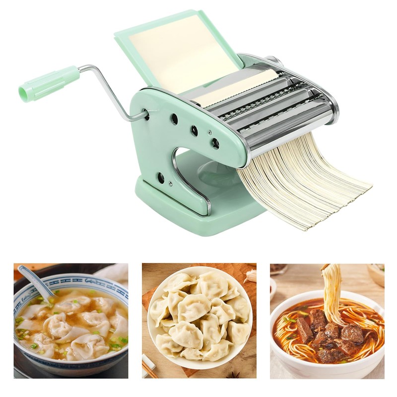 HAPPCUCOE Pasta Maker Machine, Manual Pasta Makers with 6 Adjustable