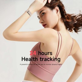 Ovyntremis Outdoor Fitness Smart Watch (Black), with Blood Oxygen, Blood Pressure, Heart Rate and Sleep Monitor, 127 Sports Modes, Compatible with Android/iOS, with Extra Pink Bracelet