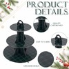 Yungyan 2 Pcs Tartan Plaid Baby Shower Cupcake Stand with