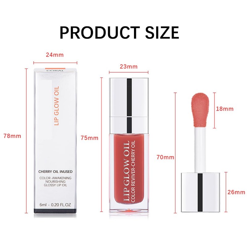 Fovcos Hydrating Lip Oil - Moisturizing, Plumping Lip Gloss Balm