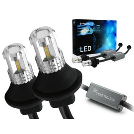 Syneticusa 7443 Error Free Canbus Ready Dual Color Switchback LED Turn Signal Light Bulbs DRL Parking Lamp No Hyper Flash All in One
