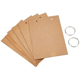 Papermania 17 x 12 cm 6-Piece Bare Basics Chipboard Album Doorplate, Brown