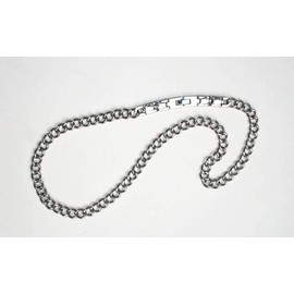 Pure Ge (germanium) attached titanium curb necklace