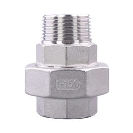 DERPIPE Cast Pipe Fittings Union - 1" NPT Female x 1" NPT Male Stainless Steel 304 Fitting,Class 150