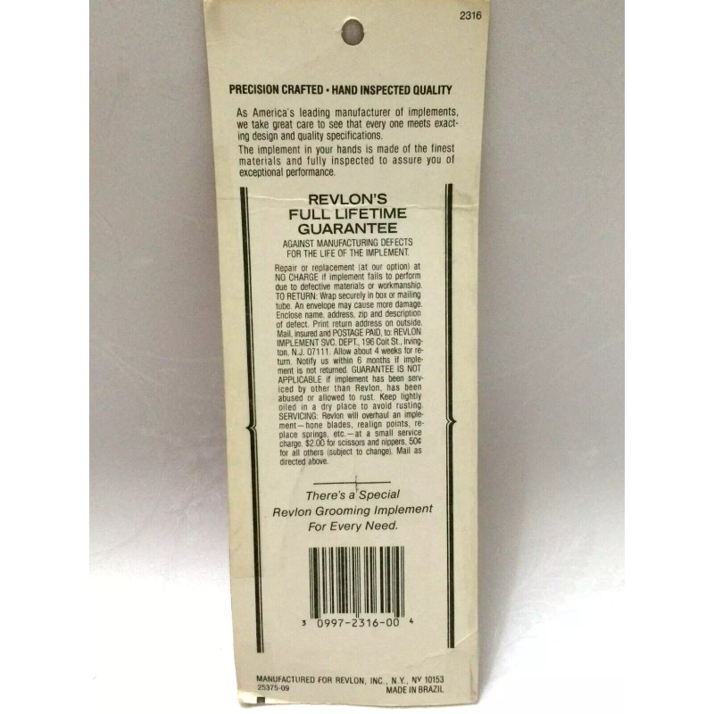 REVLON Toe Nail Nippers Heavy Duty ,Safety # 2316-Packed Damaged-Read